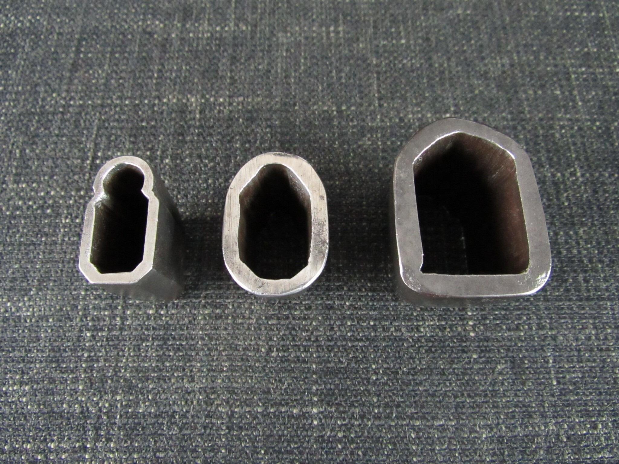 3 Vintage Leather Cutting Dies or Punches - Escutcheon