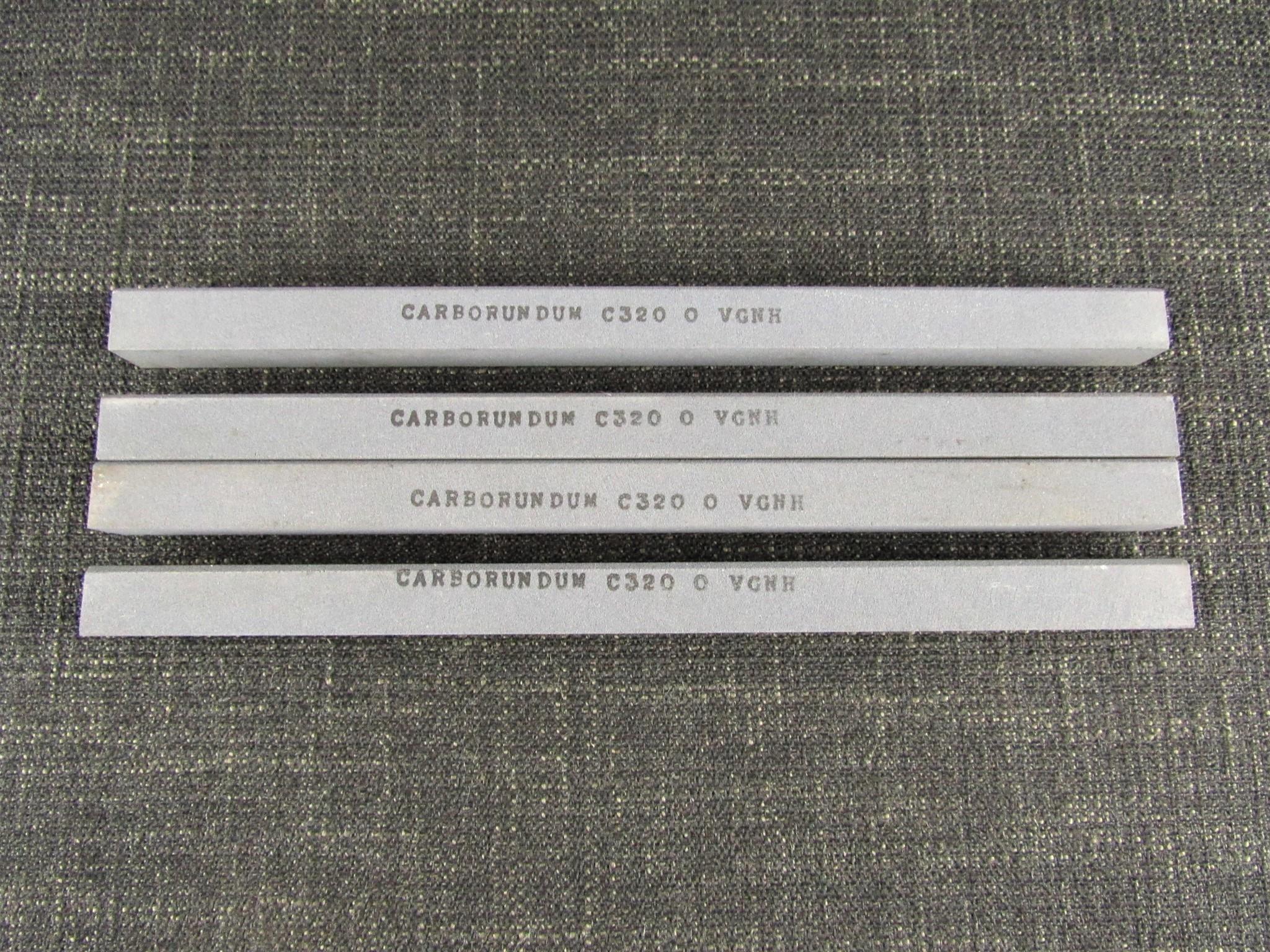 Unused Group of 4 CARBORUNDUM C320 Slip Stones - 8 inch