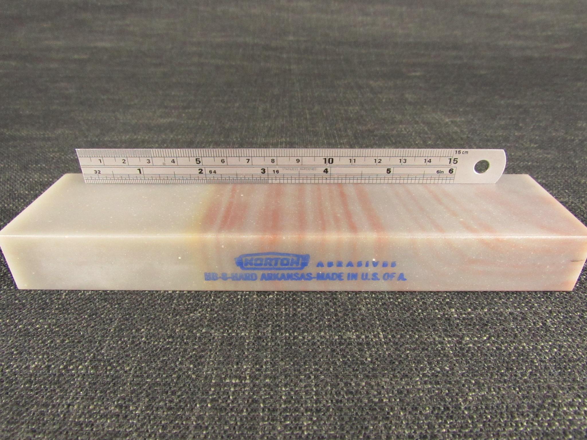 Natural NORTON HB8 Hard Arkansas Oil Stone Sharpening Stone with Red