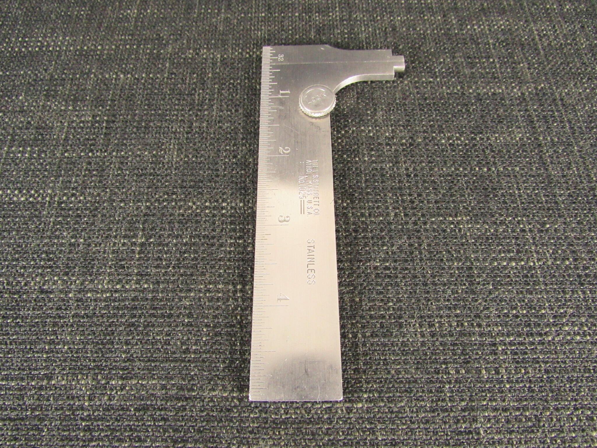 STARRETT 1025 Pocket Slide Rule Caliper 5 inch