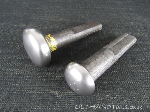 Pair of Mushroom Planishing Anvils or Tinsmiths Forming Anvil Stakes