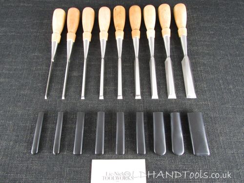 9 LIE NIELSEN Bevel Edge Chisels