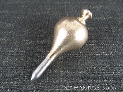 Vintage No 6 Brass Plumb Bob with Steel Tip
