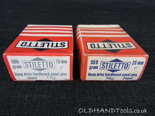 2 x 500g Boxes of STILETTO Hardboard Panel Pins - 13mm & 25mm
