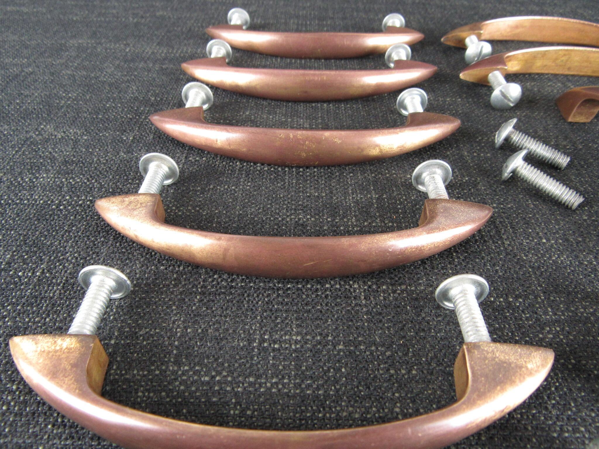 Pair of Vintage Die Cast Brass Cabinet Handles or Drawer Pulls