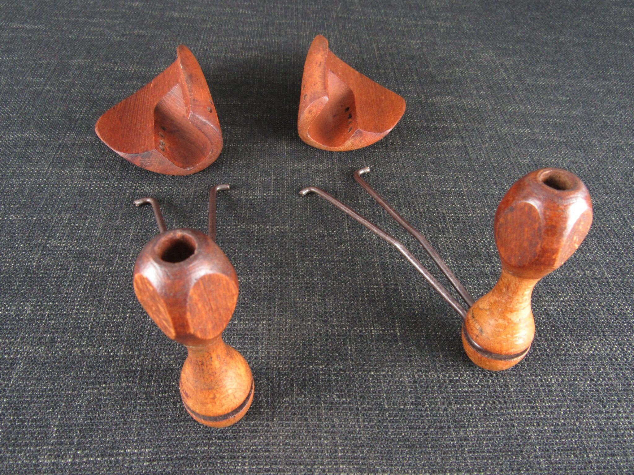 Pair of MELTONIAN Vintage Wooden Shoe Keepers or Trees - Shoe Lasts