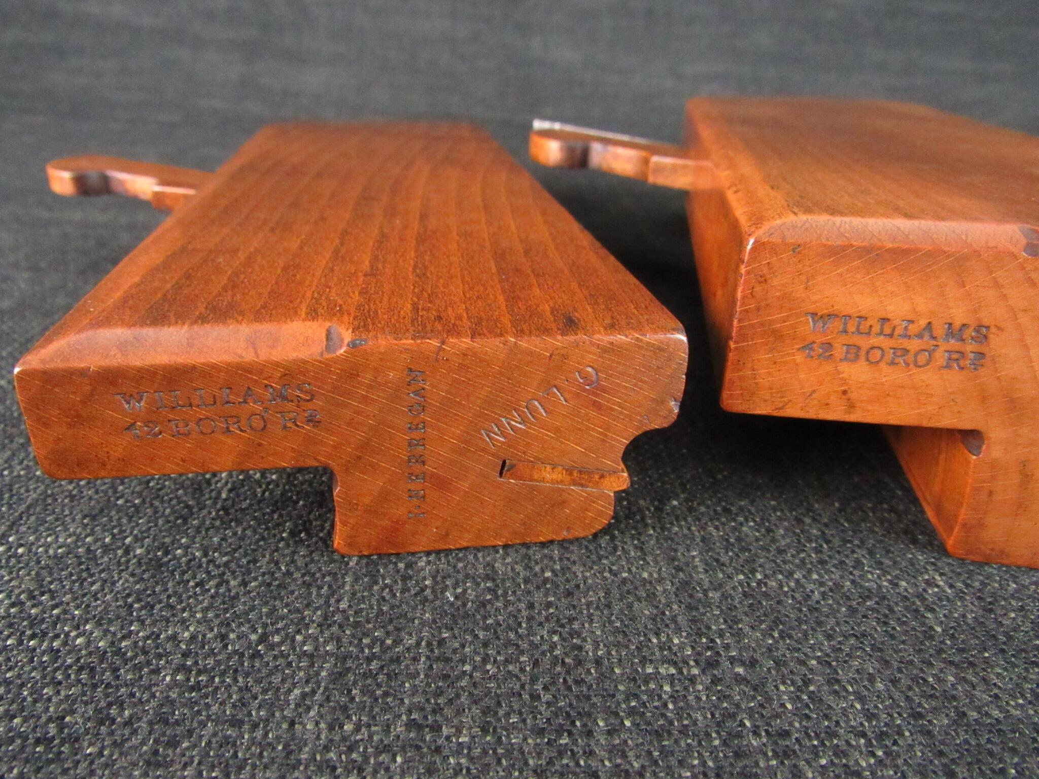 Pair of WILLIAMS Side Bead Moulding Planes - 3/8 & 3/4 inch