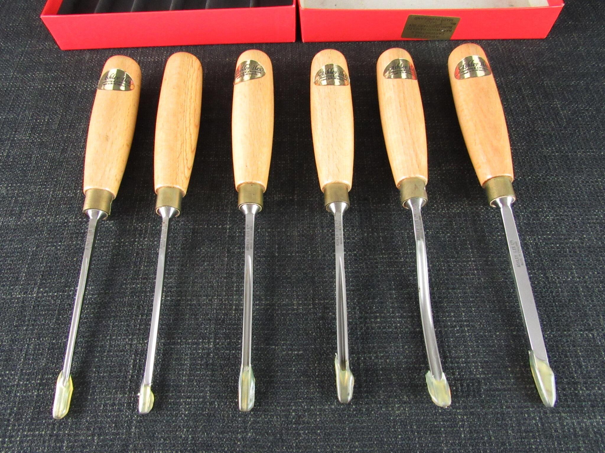 ASHLEY ILES Supplementary Set 2 of 6 Carving Tools - Unused