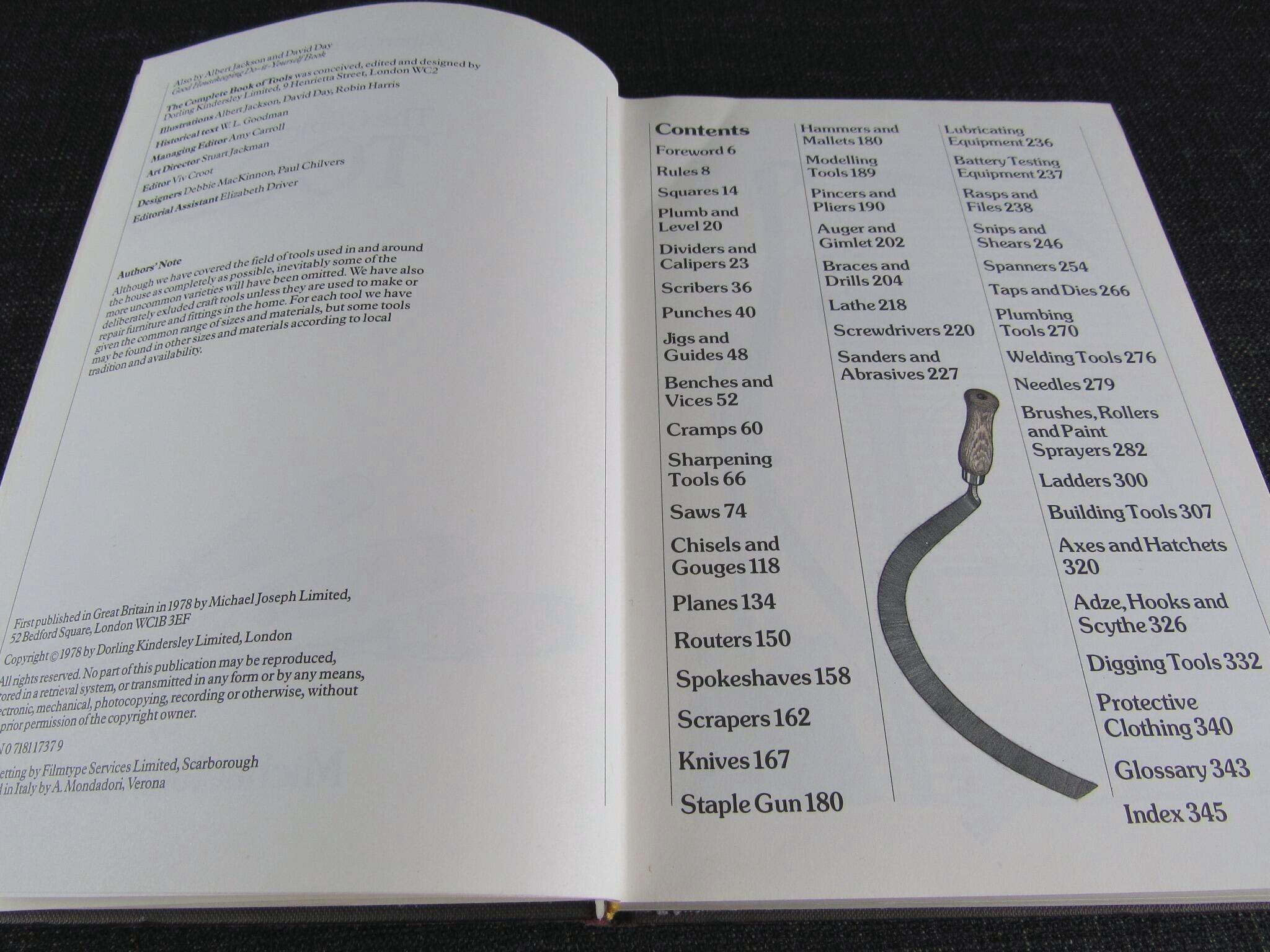 The Complete Book of Tools - Albert Jackson & David Day - ISBN 0 7181 1737 9