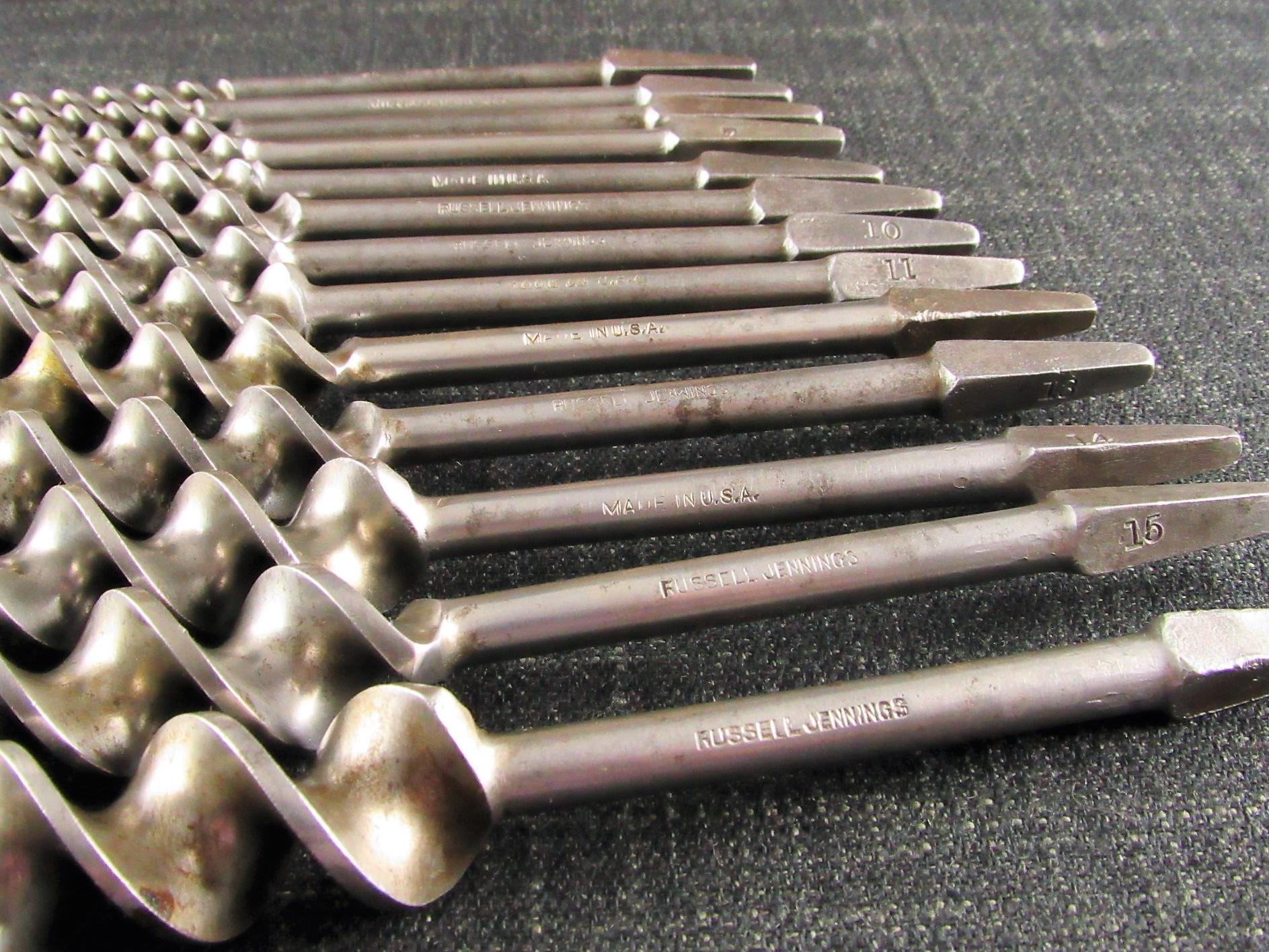Boxed Set of 13 RUSSELL JENNINGS Spur Auger Bits