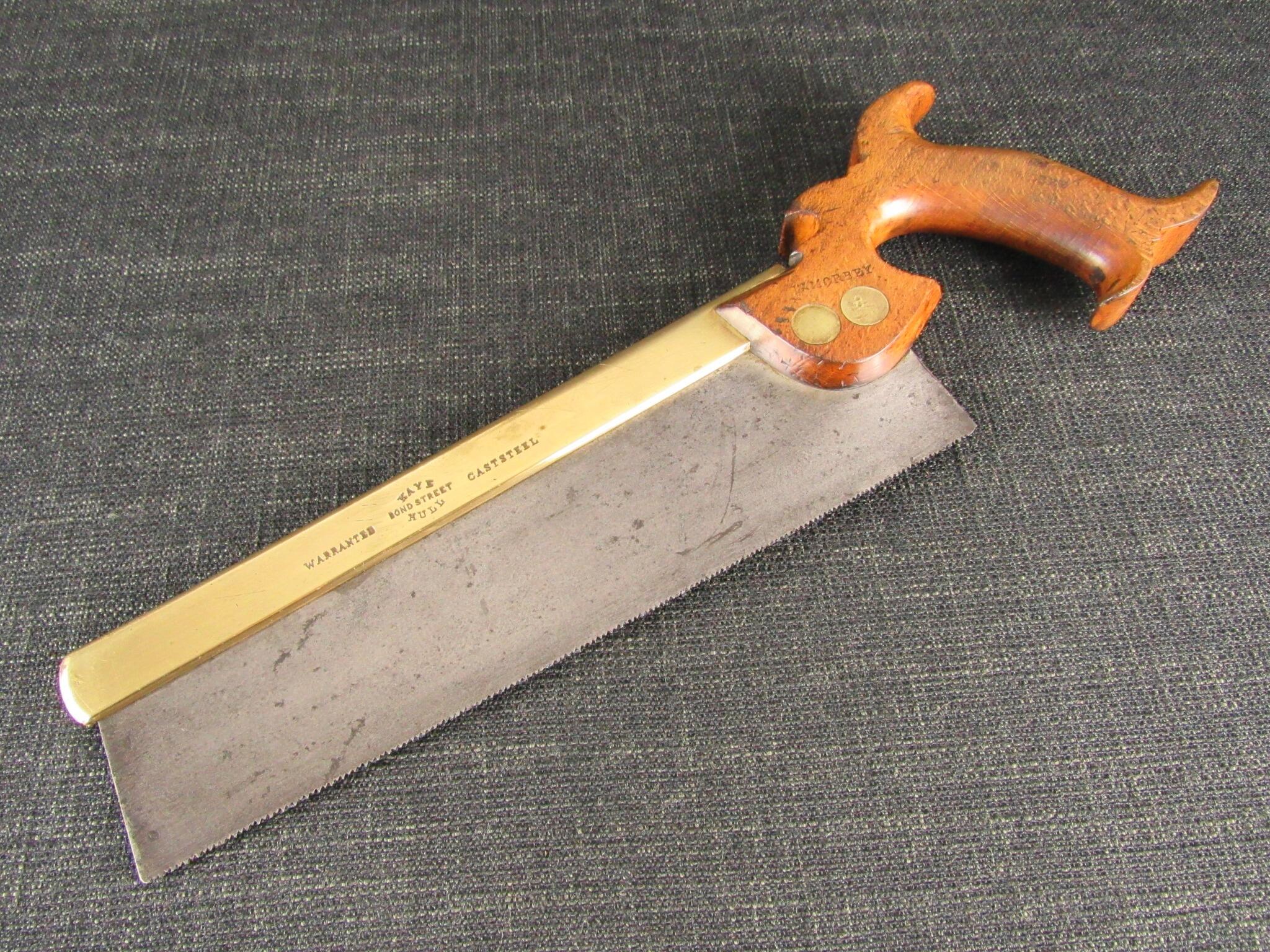 KAYE 10 inch Brass Back Saw *SOLD*