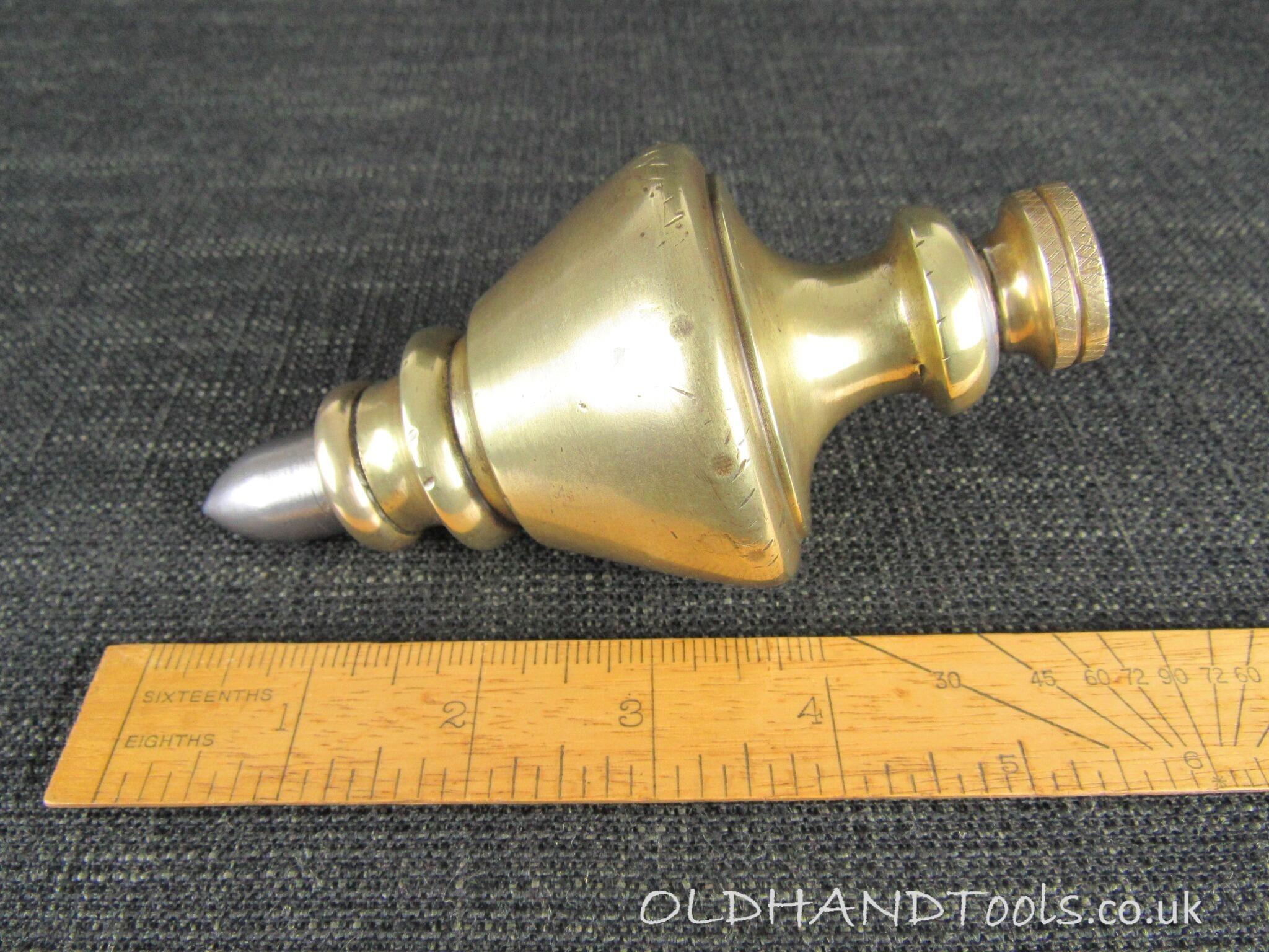 Large Brass Plumb Bob with Steel Point *SOLD*