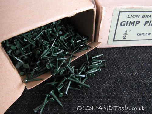 2 Boxes of Vintage LION Brand Gimp Pins - 1/2 inch Green
