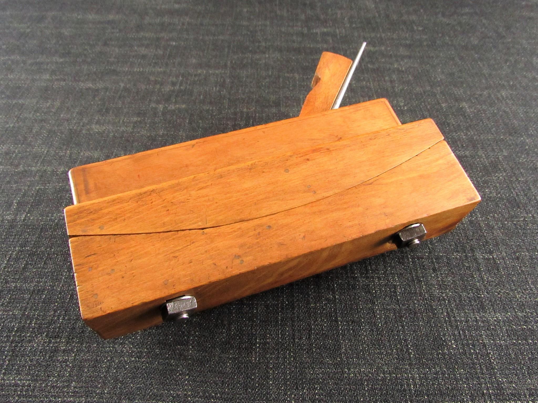 Unusual Wooden Compass Plough Plane by C JACOB of Strassburg