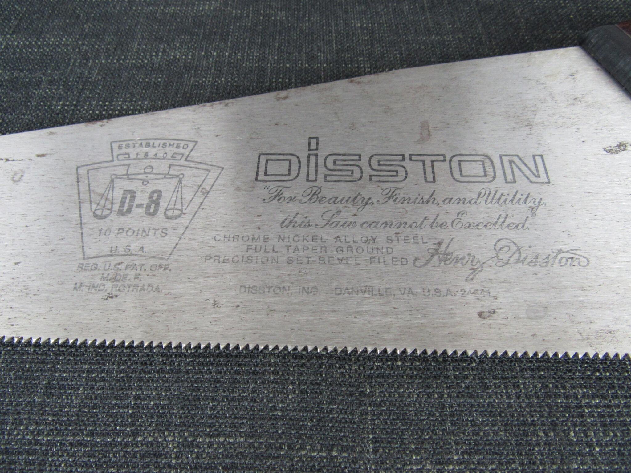 DISSTON D8 Rip Saw - 22 inch *SOLD*