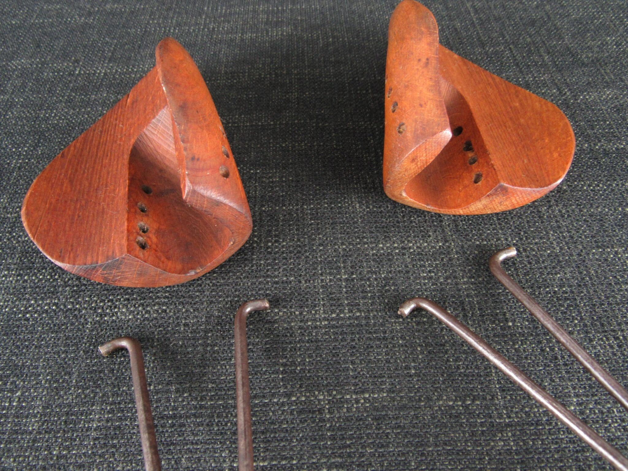 Pair of MELTONIAN Vintage Wooden Shoe Keepers or Trees - Shoe Lasts