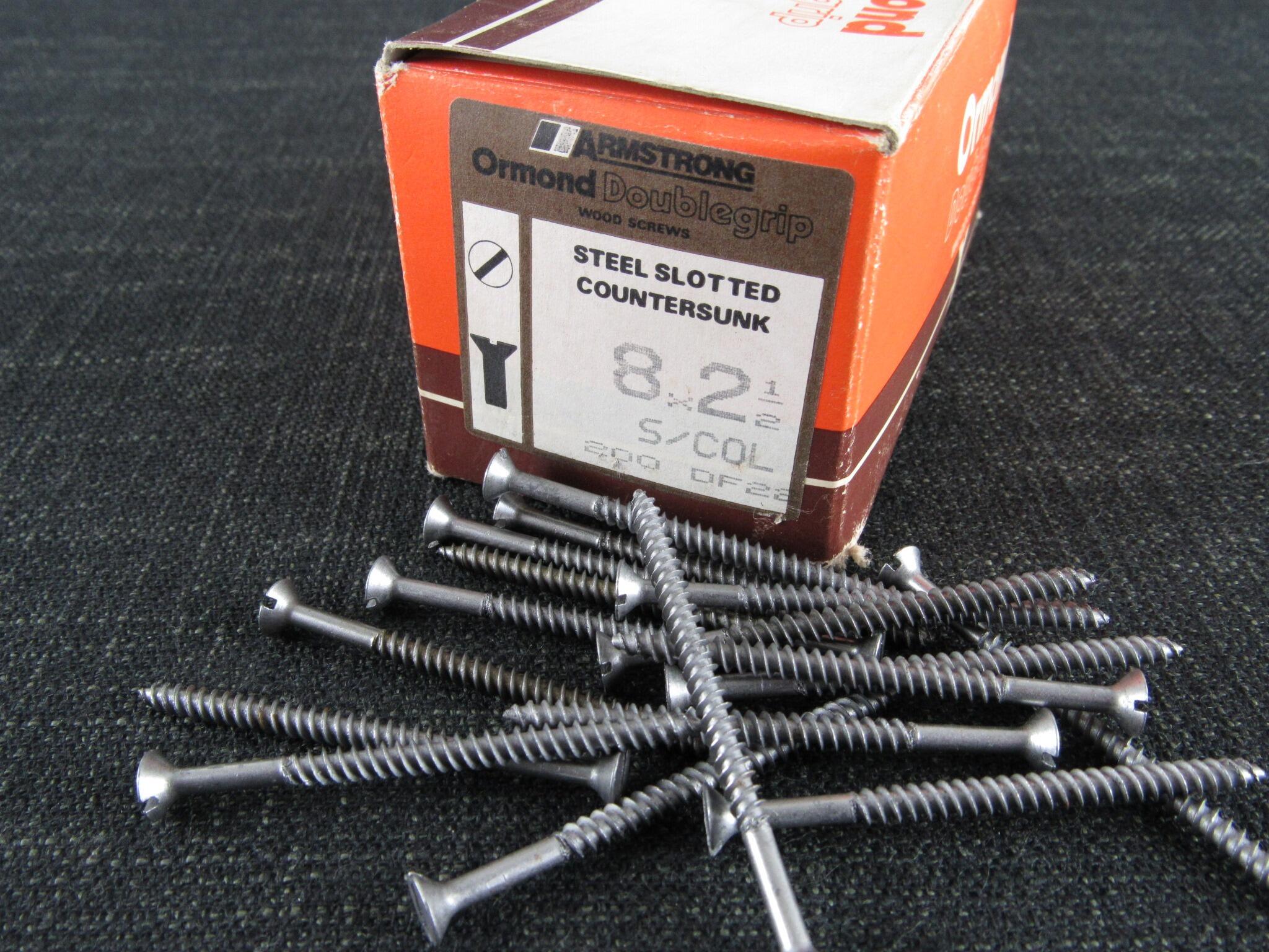 ORMOND 8 x 2 1/2 Steel Slotted CSK