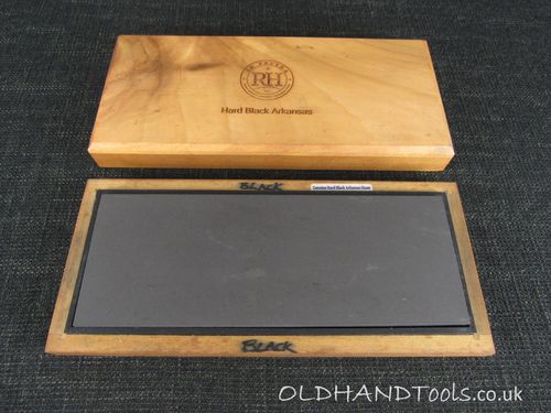 RH PREYDA Hard Black Arkansas Bench Stone - 8 by 3 inches