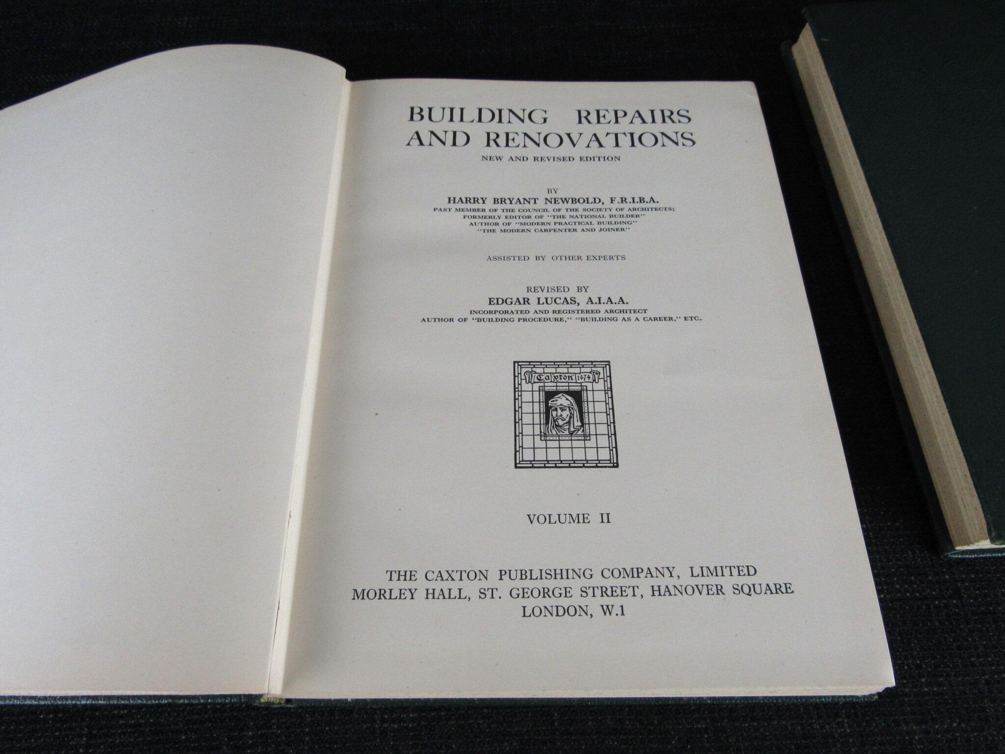 Building Repairs & Renovations - Volumes 1 & 2 *SOLD*