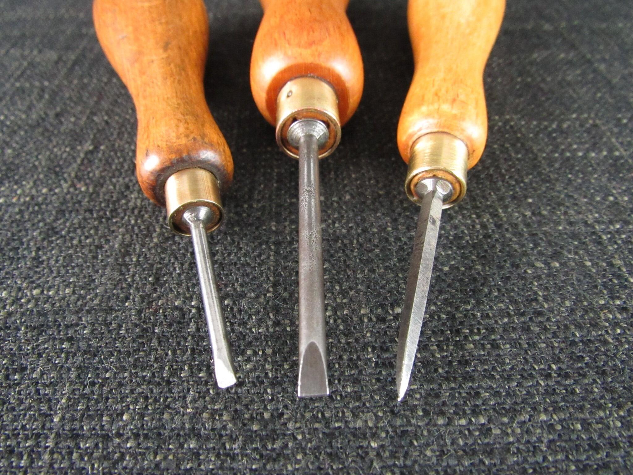 3 Wooden Handled Awls - Birdcage & Brad *SOLD*