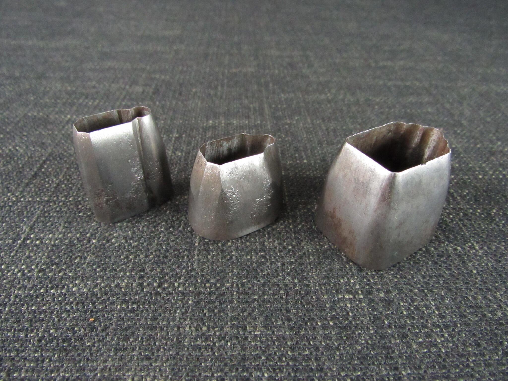 3 Vintage Leather Cutting Dies or Punches - Escutcheon