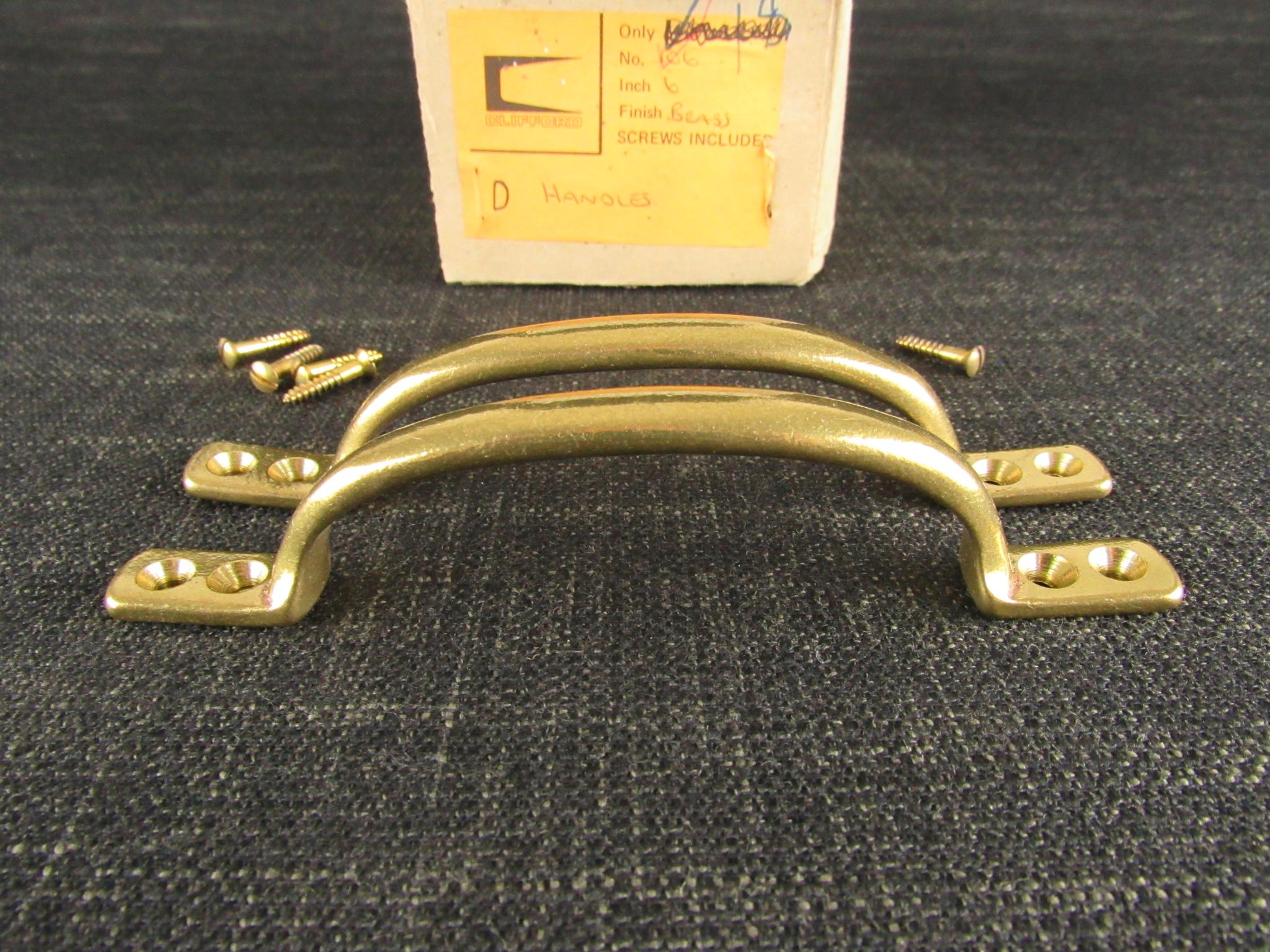 CLIFFORD Brass D Handles - 6 inch