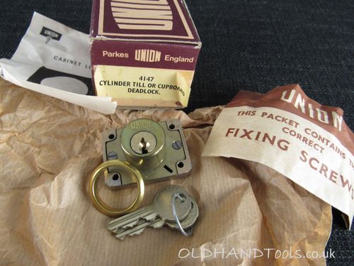 UNION 4147 Cylinder Till or Cupboard Deadlock - New Old Stock
