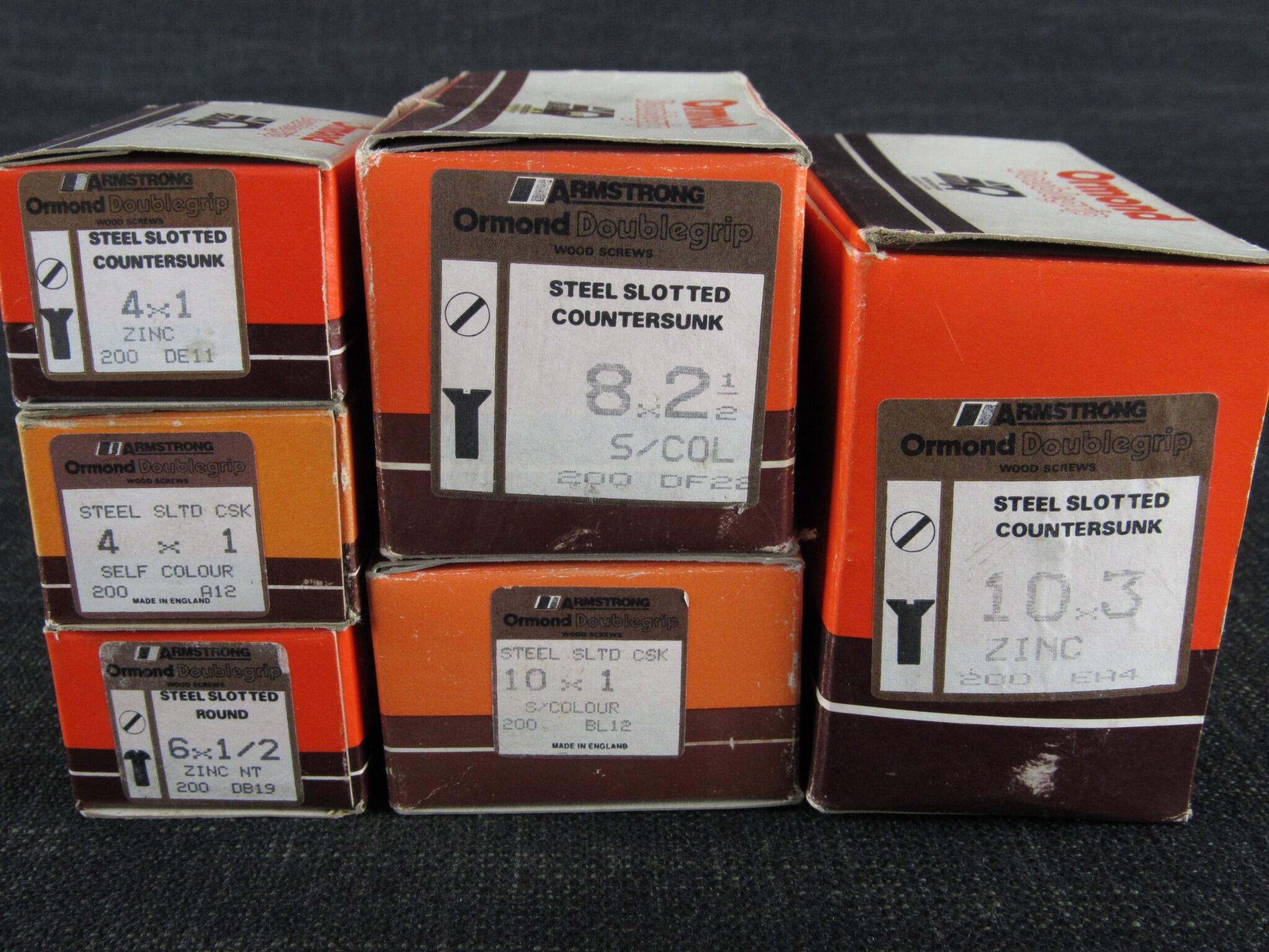 ORMOND Slotted Steel Screws
