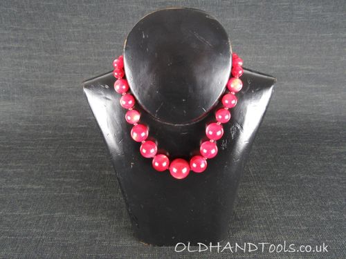 Vintage Wooden Necklace Display Stand or Bust