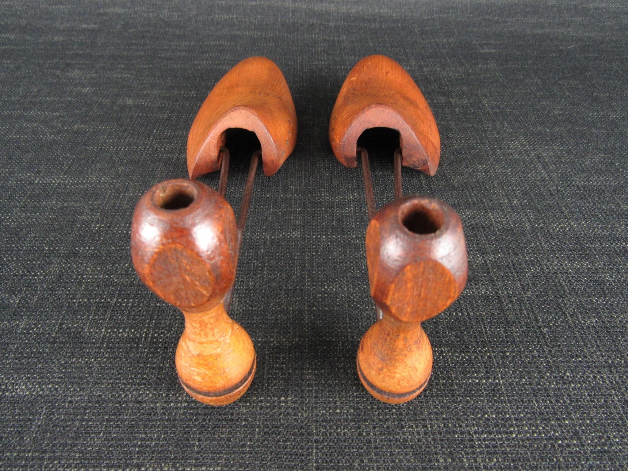 Pair of MELTONIAN Vintage Wooden Shoe Keepers or Trees - Shoe Lasts