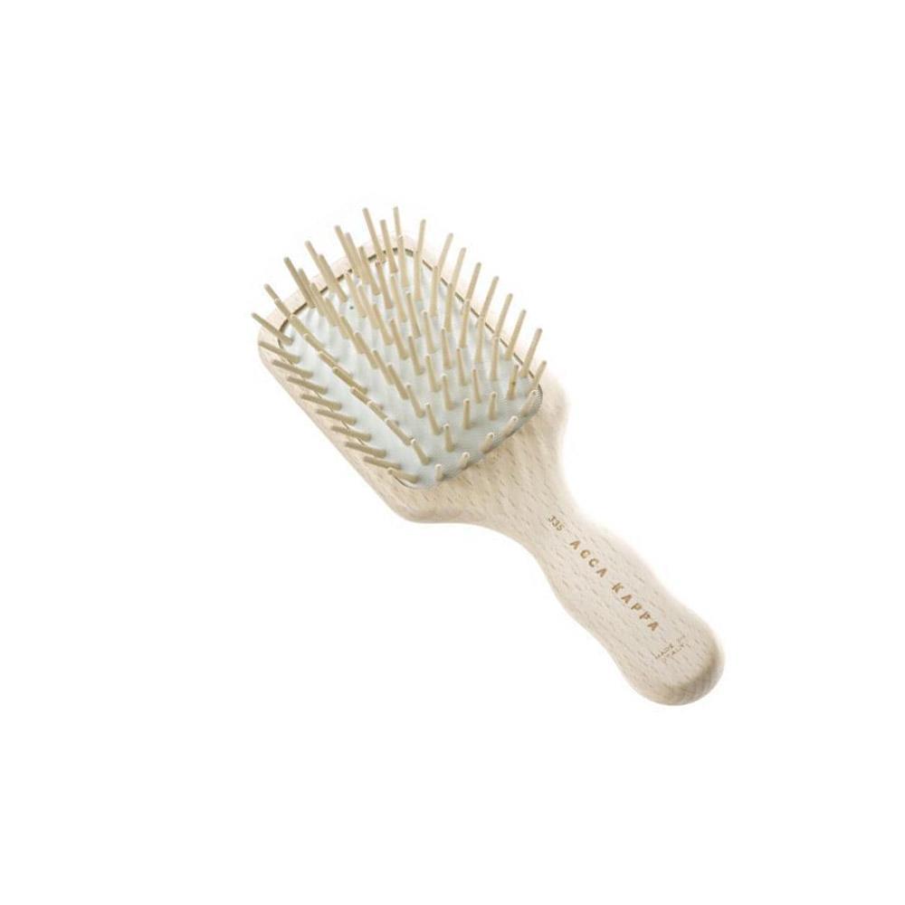Acca Kappa beech wood brush with wooden pins travel