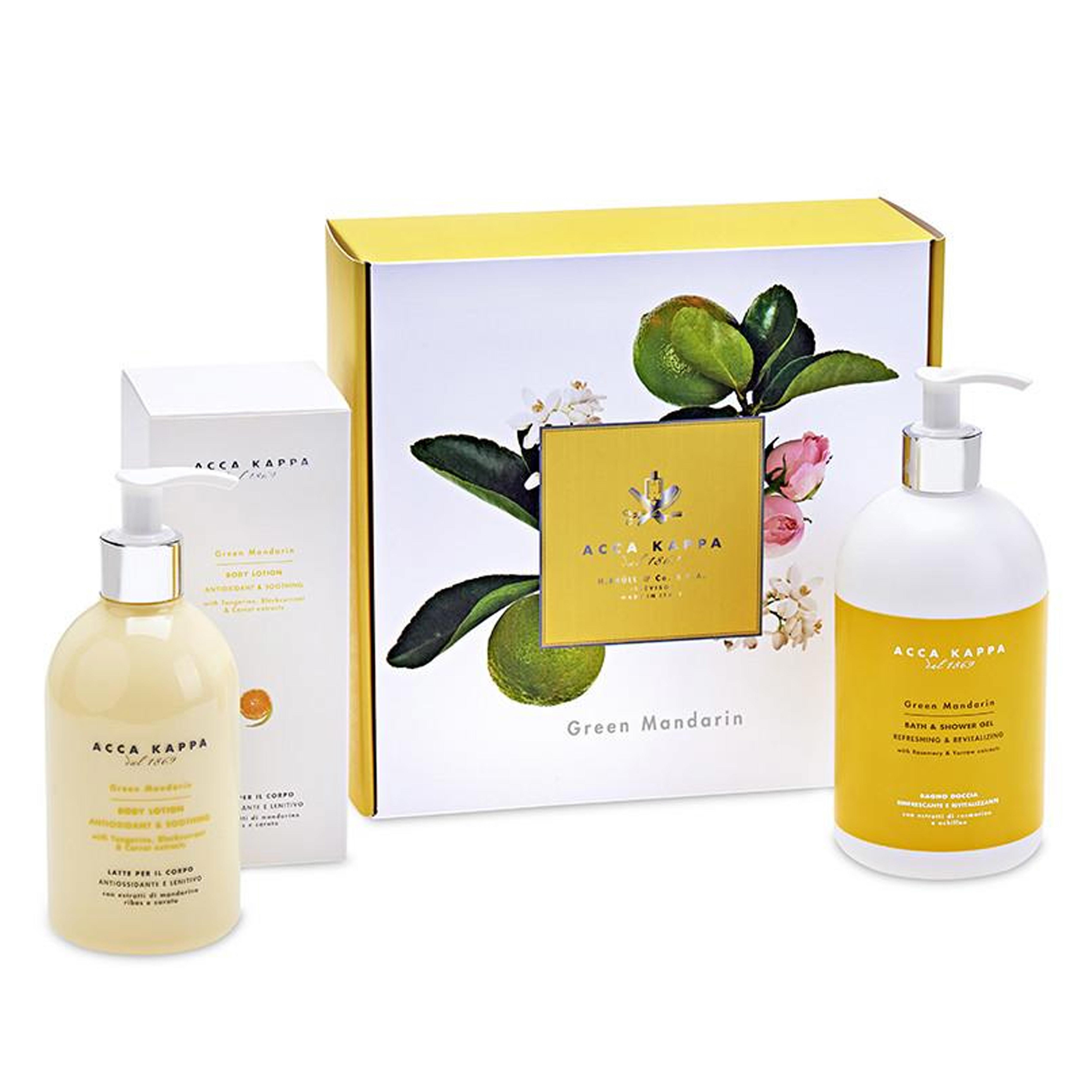 ACCA KAPPA Green Mandarin Gift Set, Shower Gel and Body Lotion