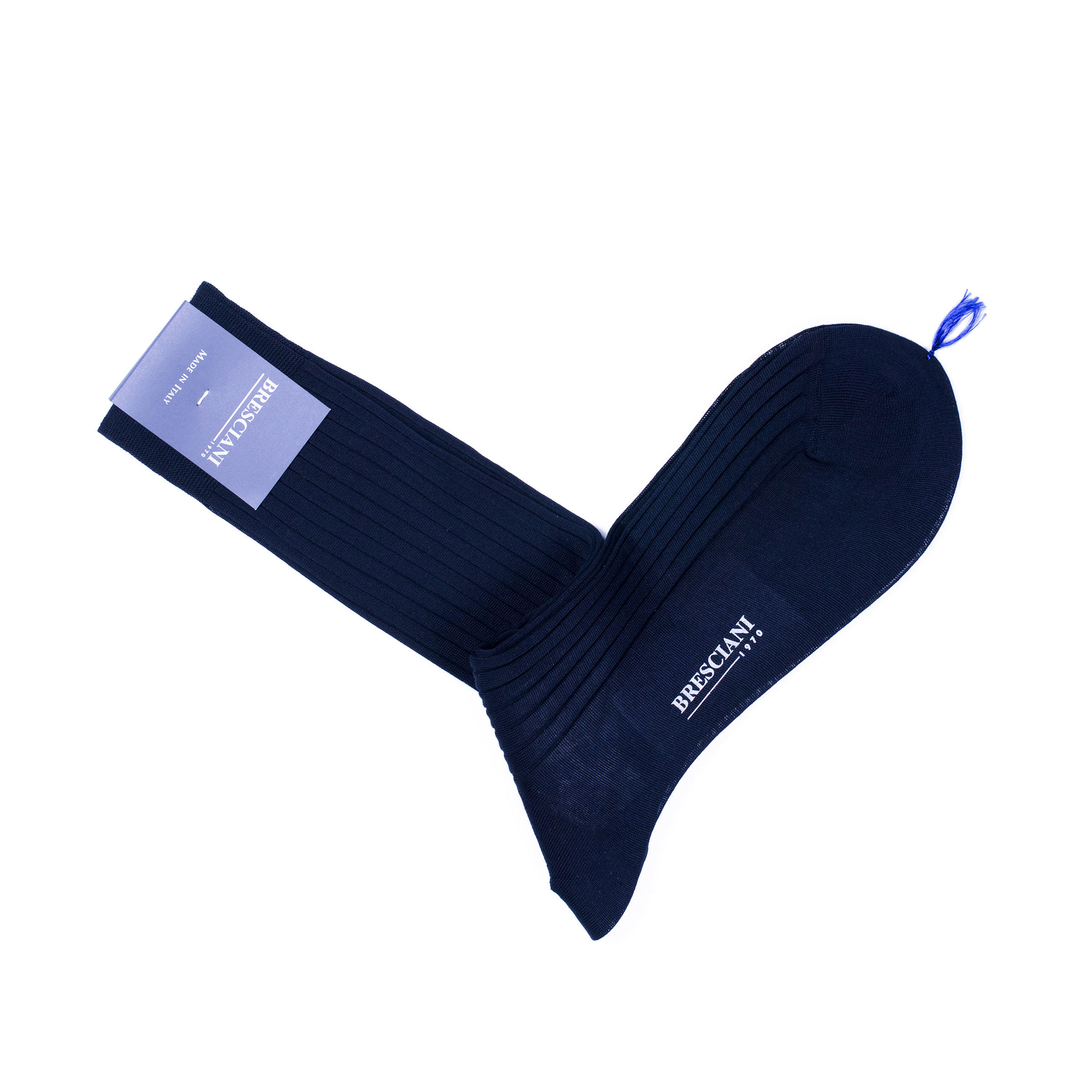 Bresciani cotton socks in navy blue colour