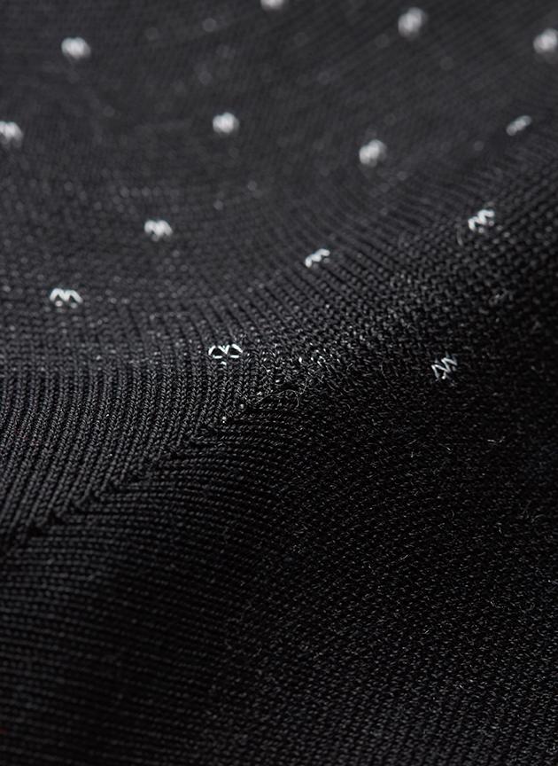 Bresciani-over-the-calf-cotton-socks-in-Microdot pattern Black 3