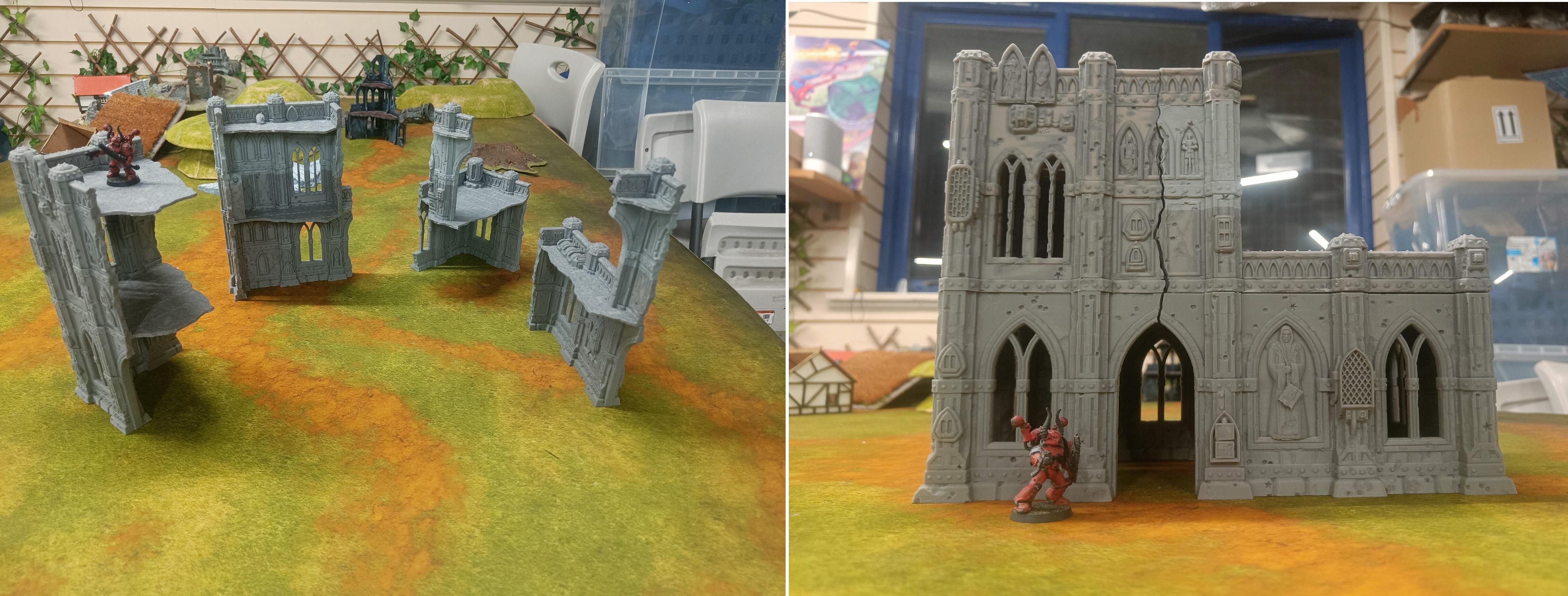 Domina Ferrum Large Sci-Fi Gothic Ruined Building / Small Battlefield