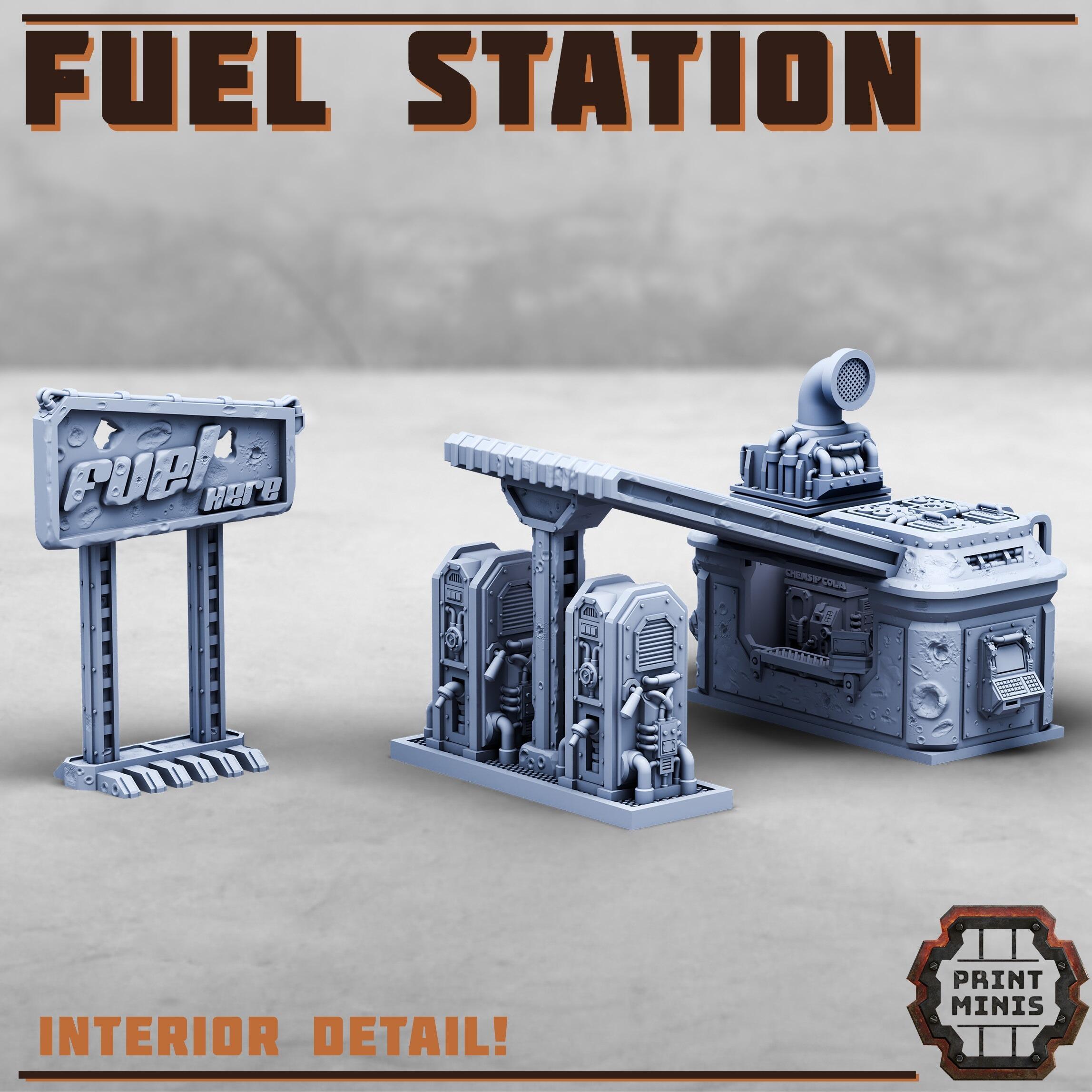 Fuel Station - Sci-fi  Steampunk / Modern Era Scenery Terrain