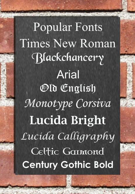 fonts for house names