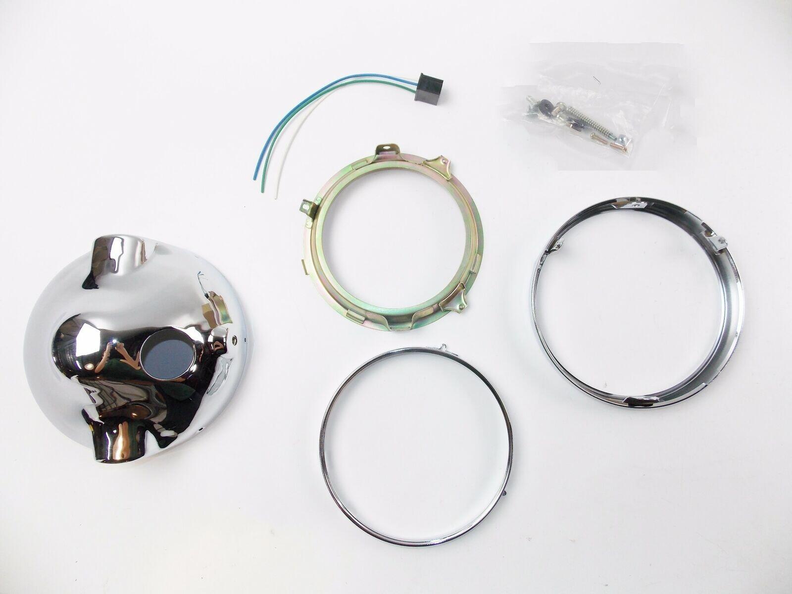 Headlamp shell/rim kit (7inch) CHROME