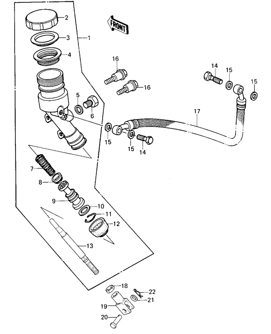 thumbnail image 2 of Genuine Suzuki Rear Brake Master Cylinder Rebuild Kit Fits 2003-2023 SV650 & M109R R179 C 2 of 6