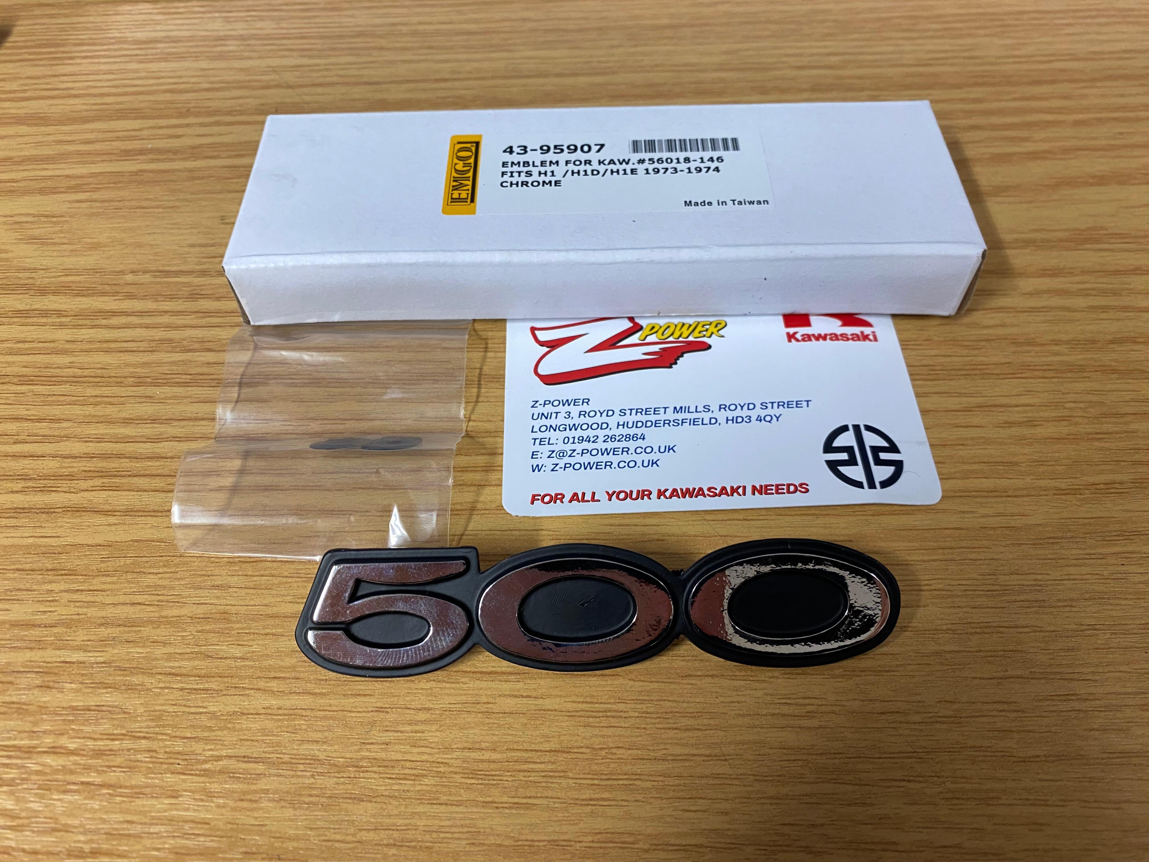 Kawasaki Z1 900 Side Badge – Classic Emblem 56018-197 Reproduction