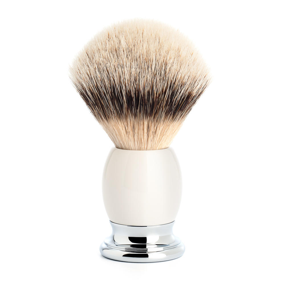 MUHLE SOPHIST Porcelain and Chrome Silvertip Badger Shaving Brush - 93P84