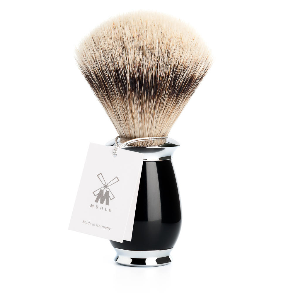 MUHLE PURIST Black Silvertip Badger Shaving Brush - 091K56