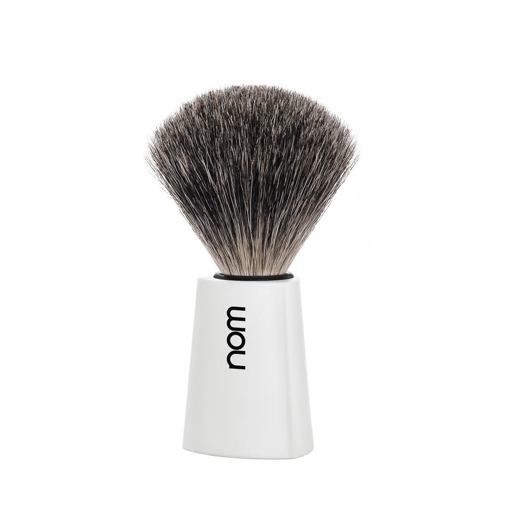CARL81WH NOM, CARL white, pure badger shaving brush