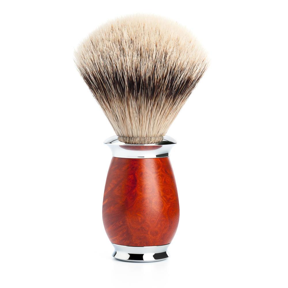 MUHLE 3-Piece Briar Wood PURIST Set | Mach3 Razor, Badger Brush, Stand