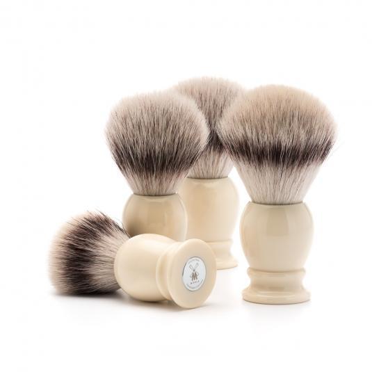 MUHLE Classic Faux Ivory Silvertip Fibre Shaving Brushes