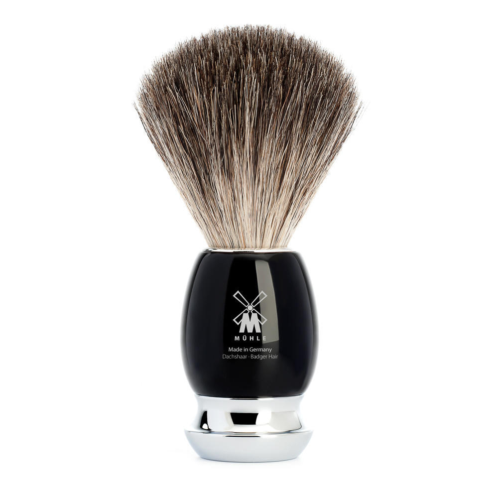 MUHLE VIVO Black Resin Pure Badger Shaving Brush - 81M336