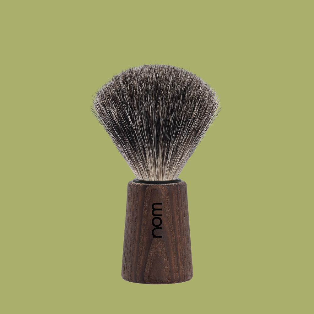 THEO81DA nom THEO, dark ash, pure badger shaving brush