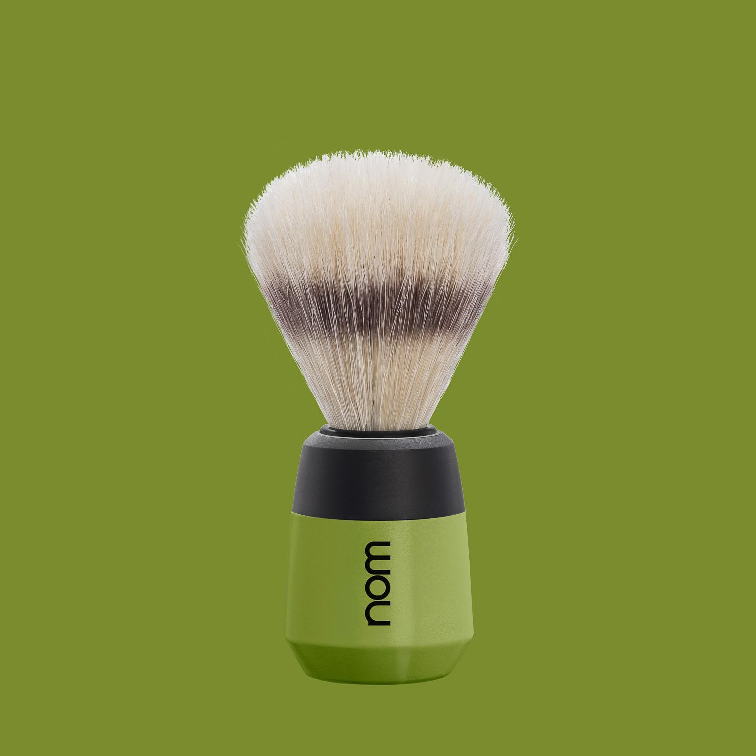 nom MAX, Olive, Natural Bristle Shaving Brush