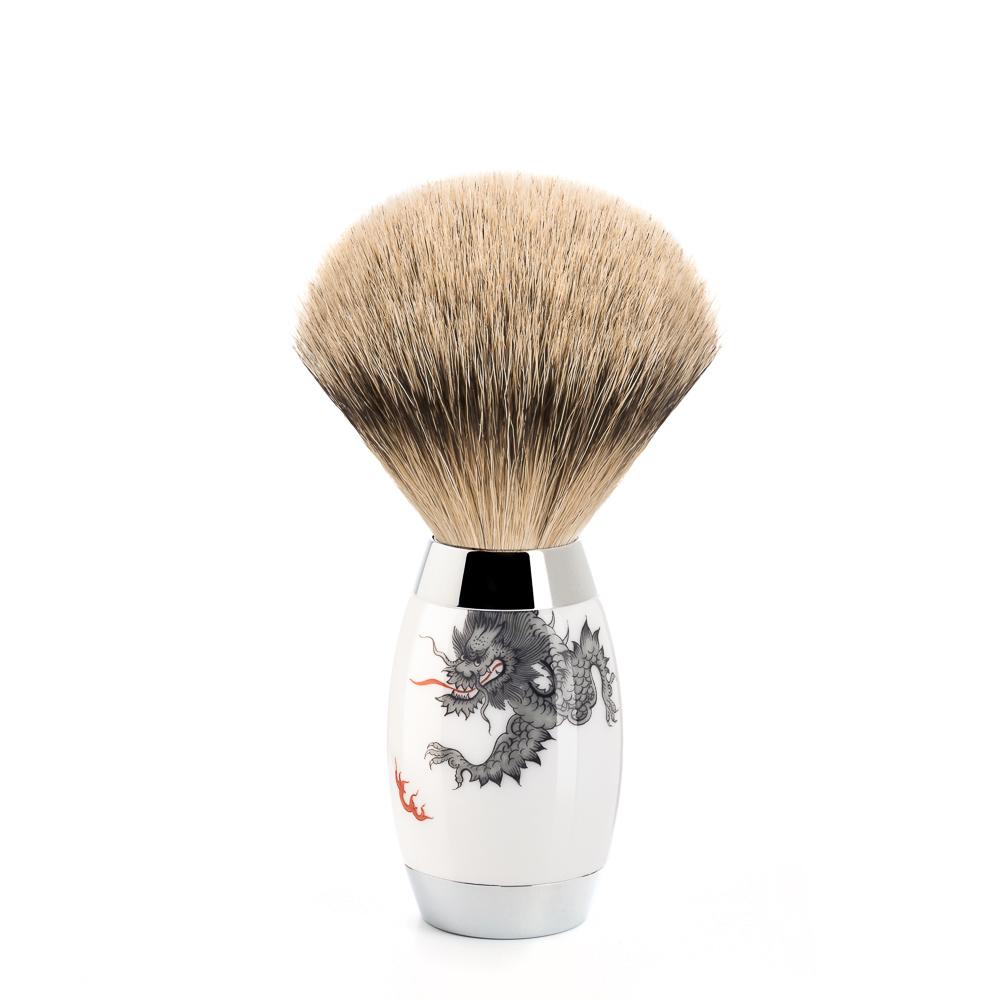 Meissen Porcelain, Silvertip Badger, Shaving Brush from MÜHLE