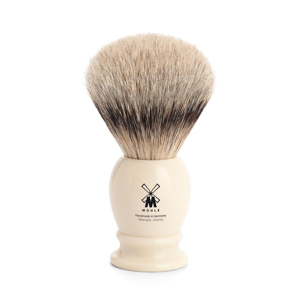 MUHLE Classic Large Faux Ivory Silvertip Badger Shaving Brush - 93K257